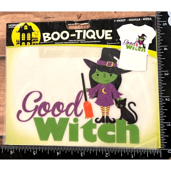 Boo-Tique Iron on Transfer Good Witch By Horizon Group MST26302-123 - Picture 3 of 3